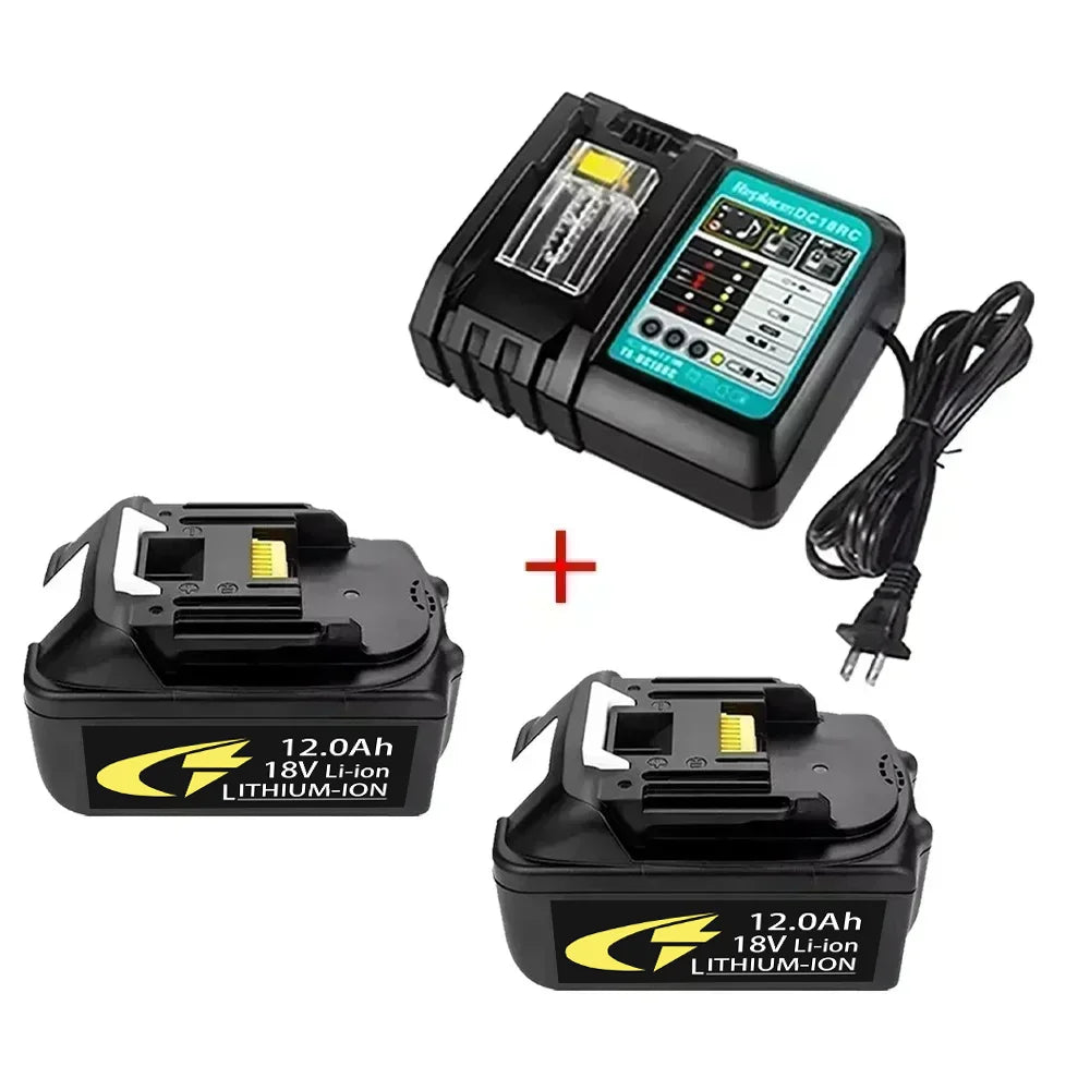 18V 12Ah Replacement Battery for Makita BL1860 BL1850 BL1840 BL1830 Cordless Power Tools Rechargeable Li-ion Battery Pack