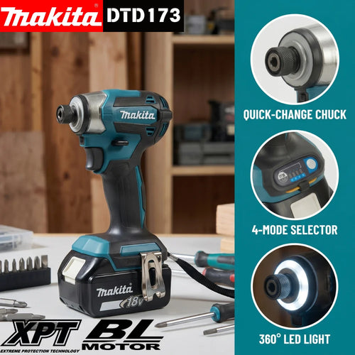2026 Makita DTD173 18V Cordless Impact Driver BL Brushless M