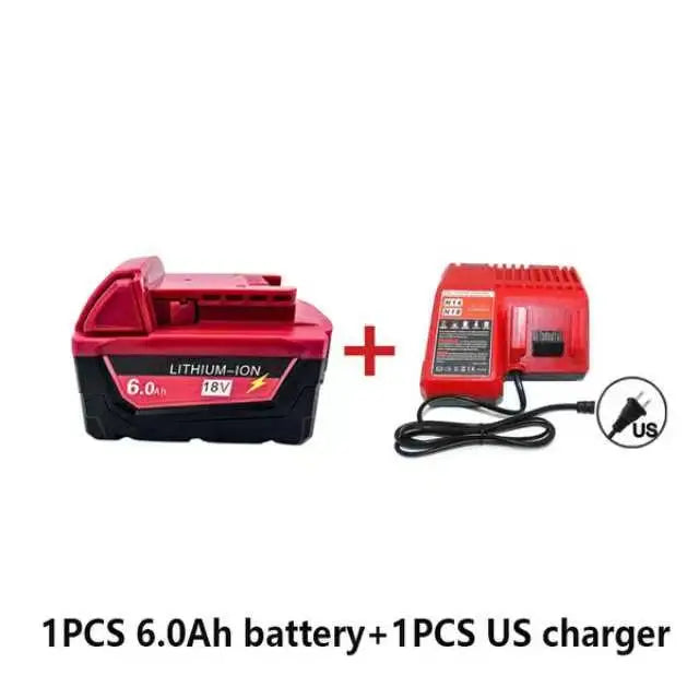 M18 For Milwaukee 18V Power Tool Battery Charger BR XC M18B5 48-11-1860 Built-in 18650 Power Tool Battery 6.0Ah/9.0Ah/12.0Ah