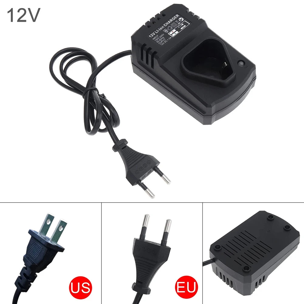 1PC 12V Universal Electric Drill Charger DC US/EU Li-Ion Rec