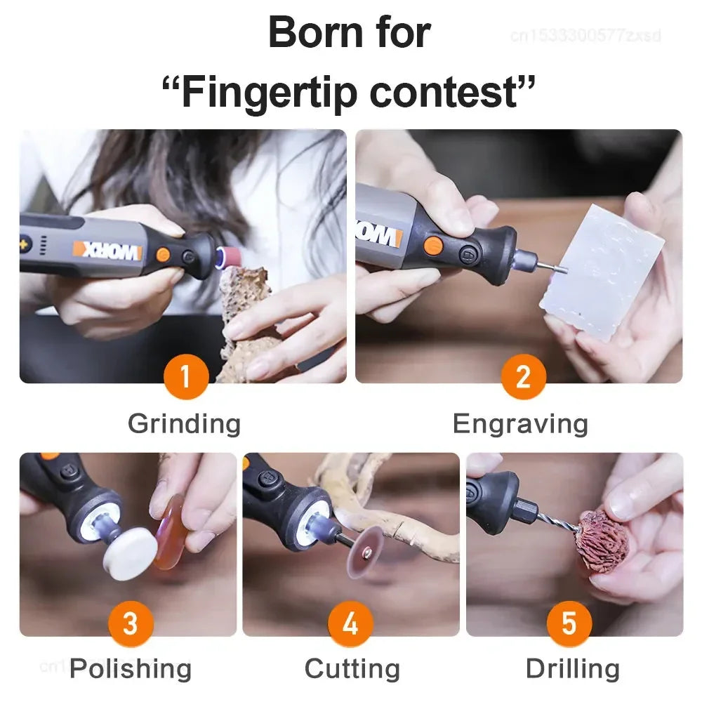 Worx WX106 Rotary Tool 8V Cordless Mini Drill Engraving Grin