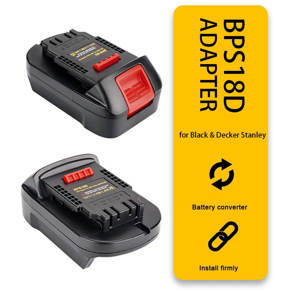 New BPS18D Adapter for Black & Decker Stanley 18V Li-ion Bat