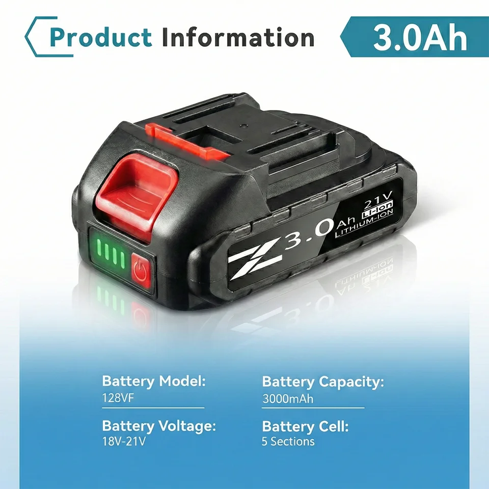 18V 21V 388VF Rechargeable Li-ion Battery 3.0Ah 6.0Ah 9.0Ah 