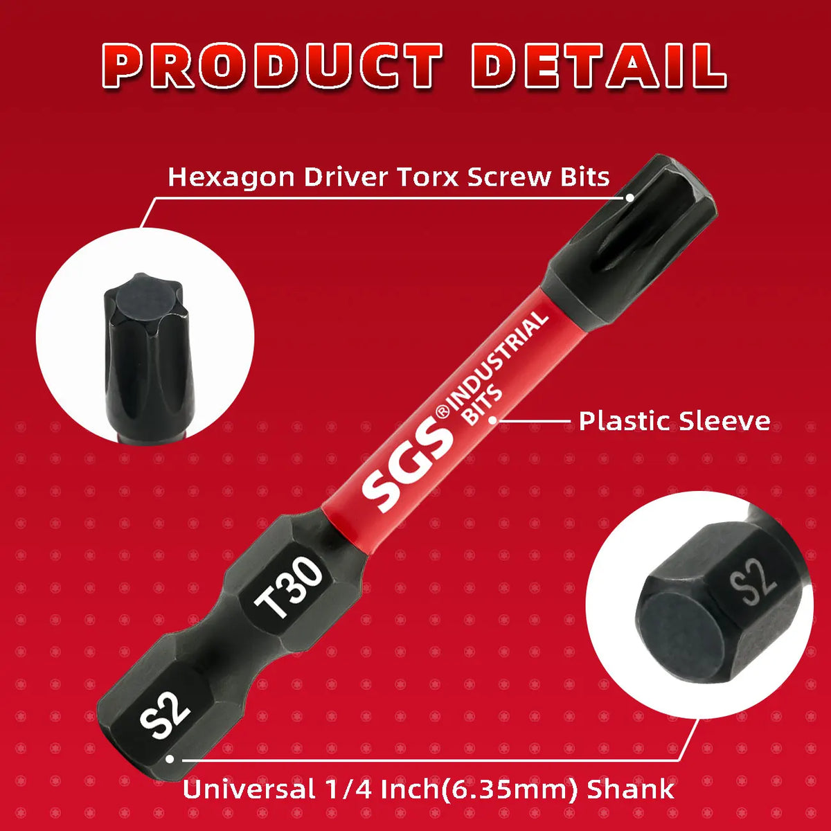 10PCS Durable Security Torx Screwdriver Bit Set Magnetic 50m