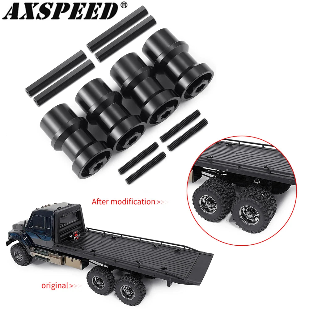 AXSPEED 4Pcs Aluminum Hex Adapter Single Wheel to Double Whe
