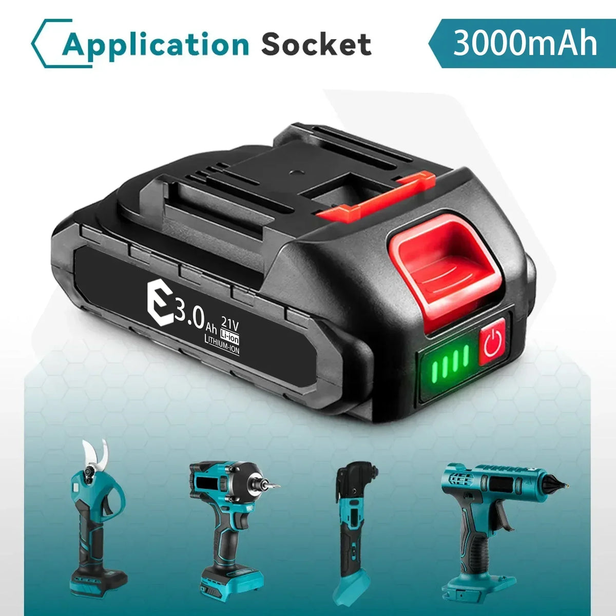 5S1P 21V Rechargeable Battery 128VF 3000mAh Lithium Ion Batt