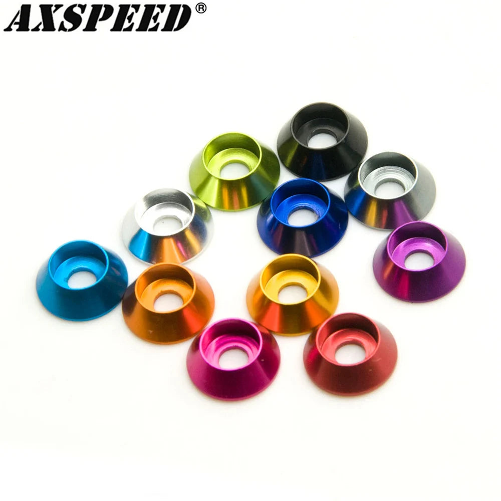 AXSPEED 10Pcs Aluminum M3 Countersunk Head Washer Gasket Cap