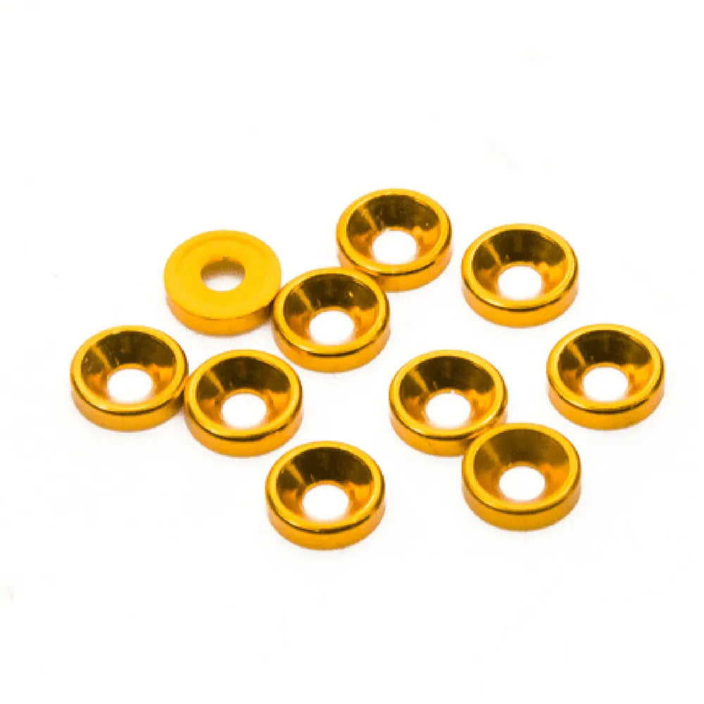 AXSPEED 10Pcs Aluminum M3 Countersunk Head Washer Gasket Cap Screw Hex Socket Screw for RC Model Upgrade Parts