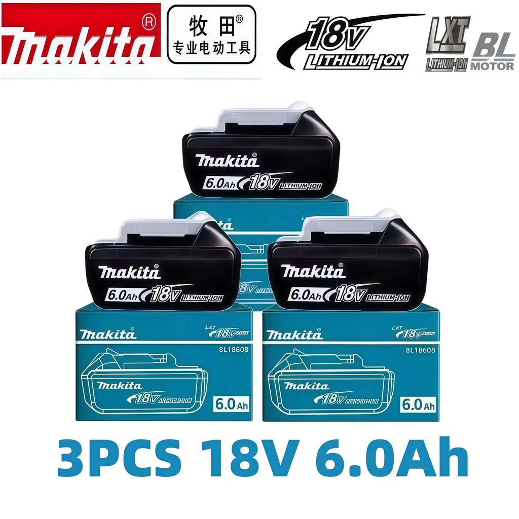 %Genuine 6AH Makita BL1860 6Ah Battery Power Tools Li-ion Replacement LXT BL1850 BL1840 for 18V Screwdriver with BMS 18V Battery