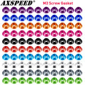 AXSPEED 10Pcs Aluminum M3 Countersunk Head Washer Gasket Cap