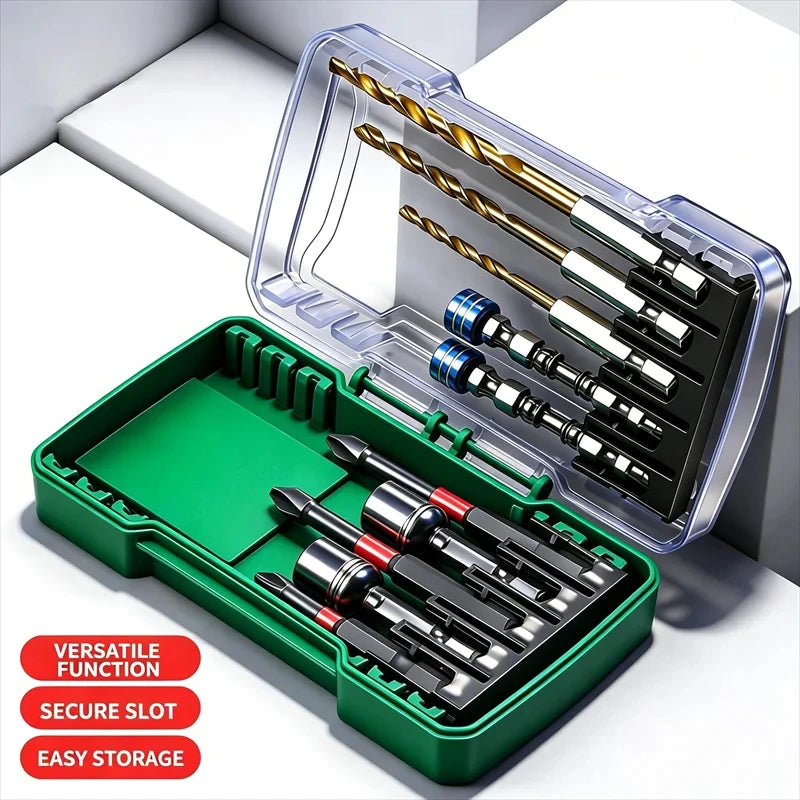 10PCS Magnetic Impact Screwdriver Bit Set Hex Shank High Tor