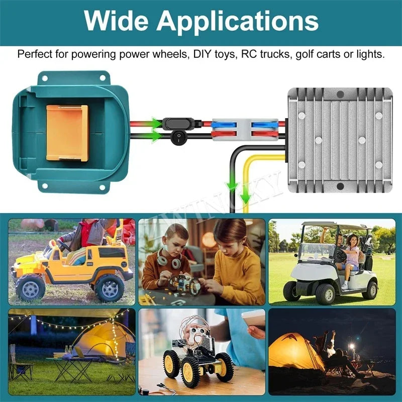 18V to 12V Step-Down Converter for Makita 18V for Power Whee
