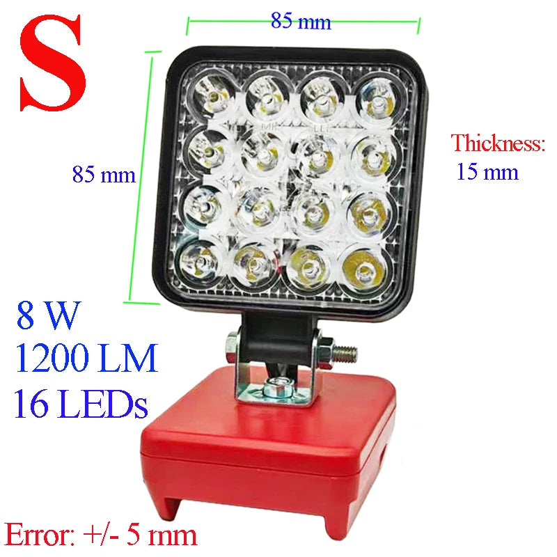 Power Tool Parts For M18 LED Work Lights Flashlights Electric Torch Spotlight USB Power Bank For Milwaukee 18V Li-ion Battery