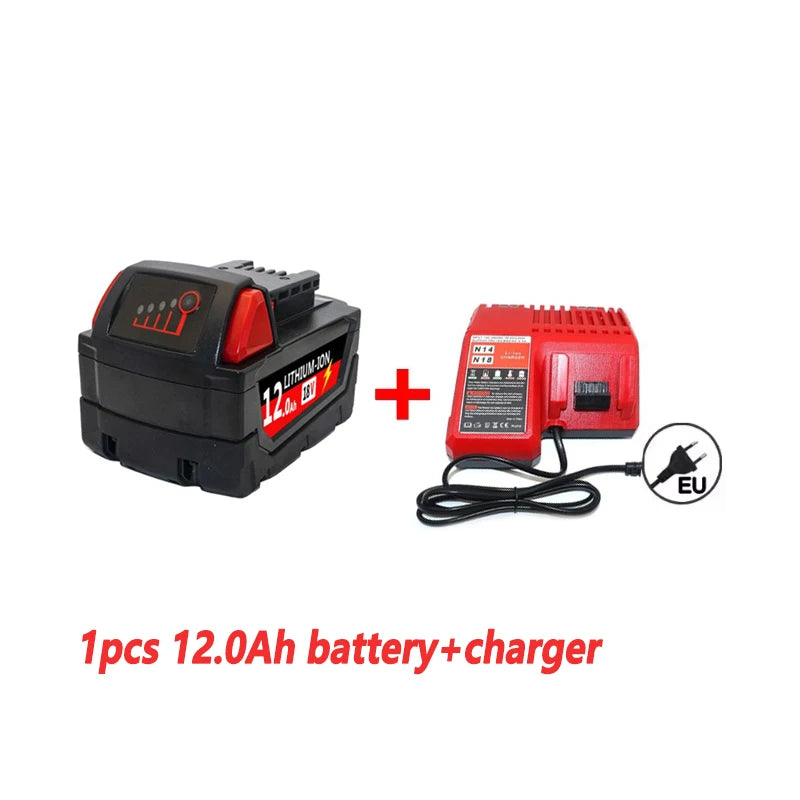 For Milwaukee M18 Power Tool Battery Charger BR XC 18V 6000mAh M18B5 48-11-1860 Built-in 18650 Battery12.0Ah