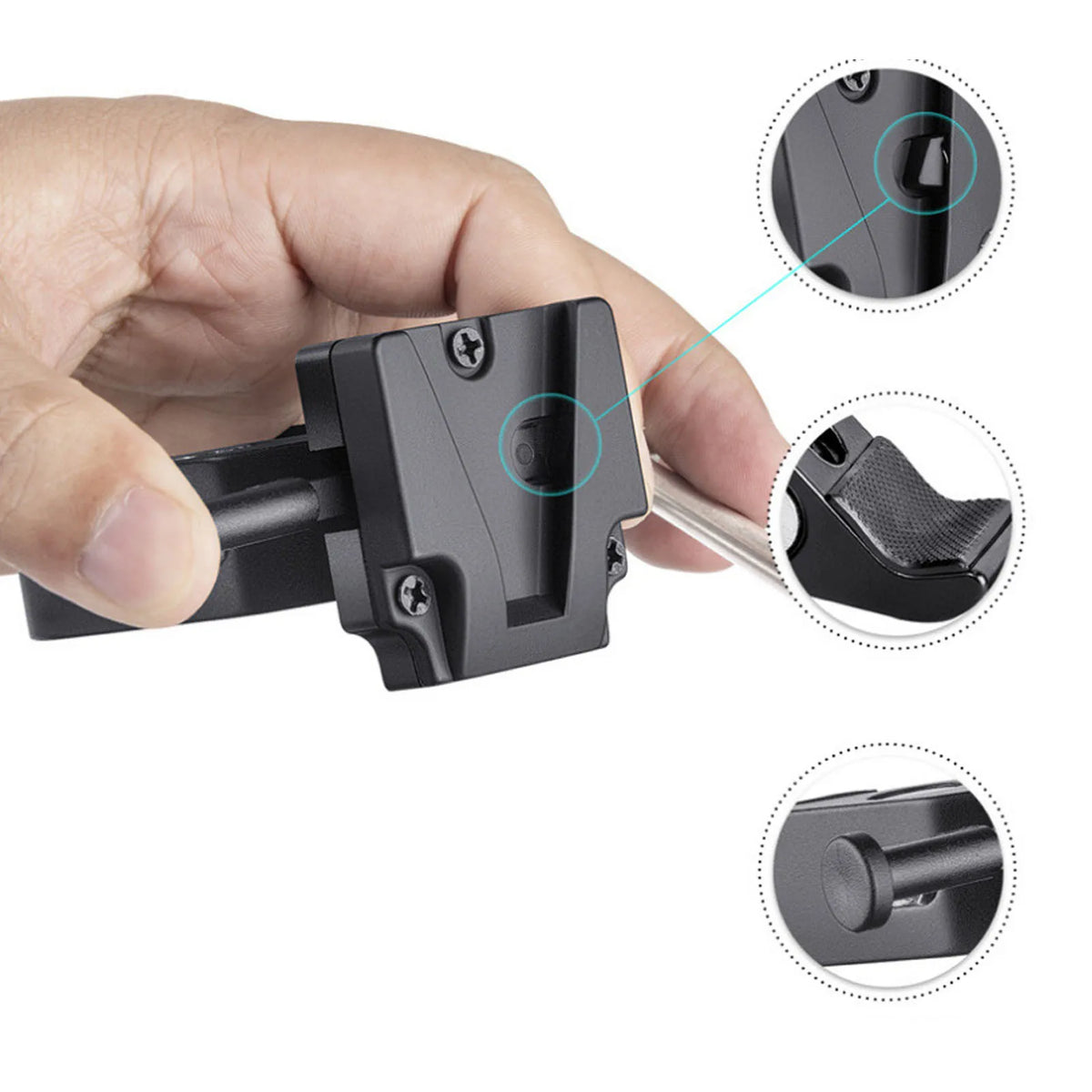 V Mount Clamp Strong Grip 1.66in Open 8.8lb Load V Mount Loc