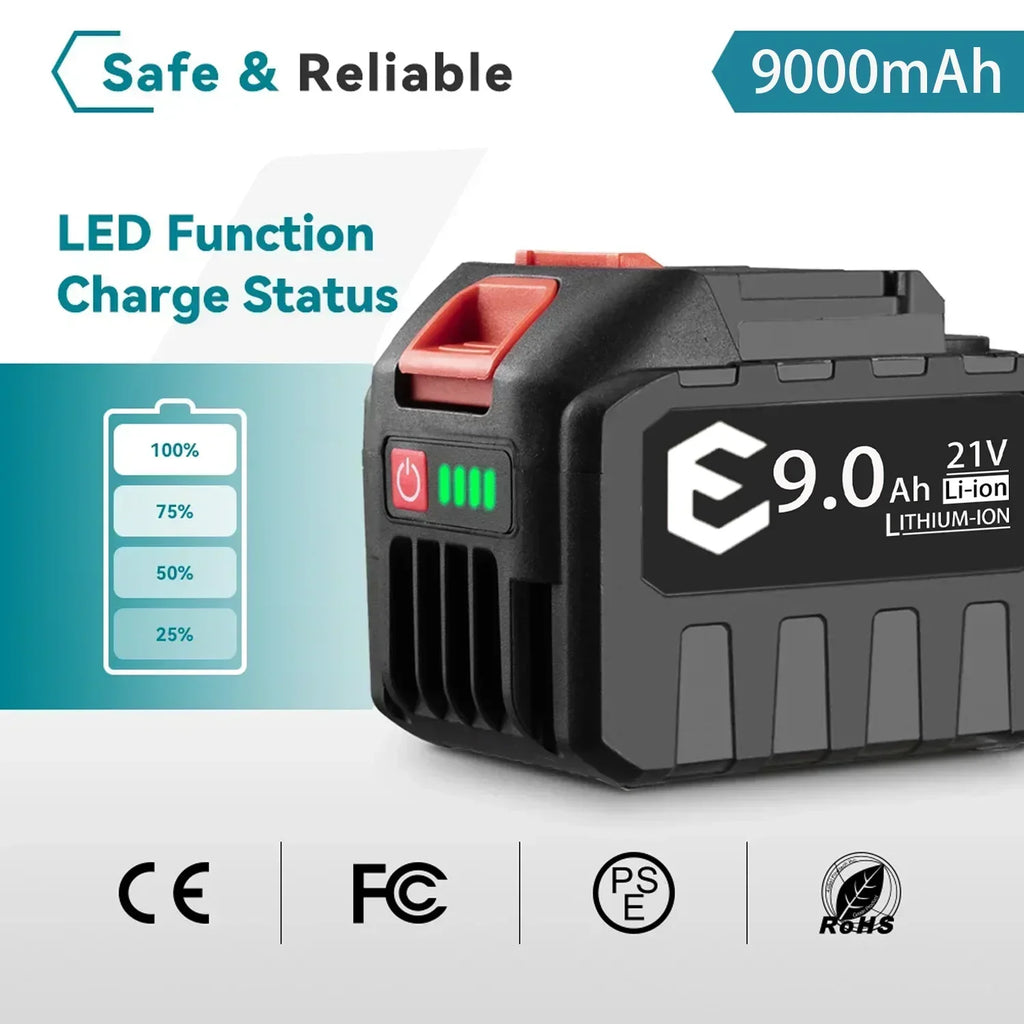 18V 21V MAX Rechargeable Battery 928VF 9000mah Li-ion Batter