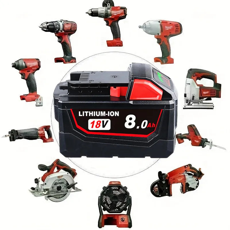 18V 8.0Ah battery replacement compatible with high-quality M