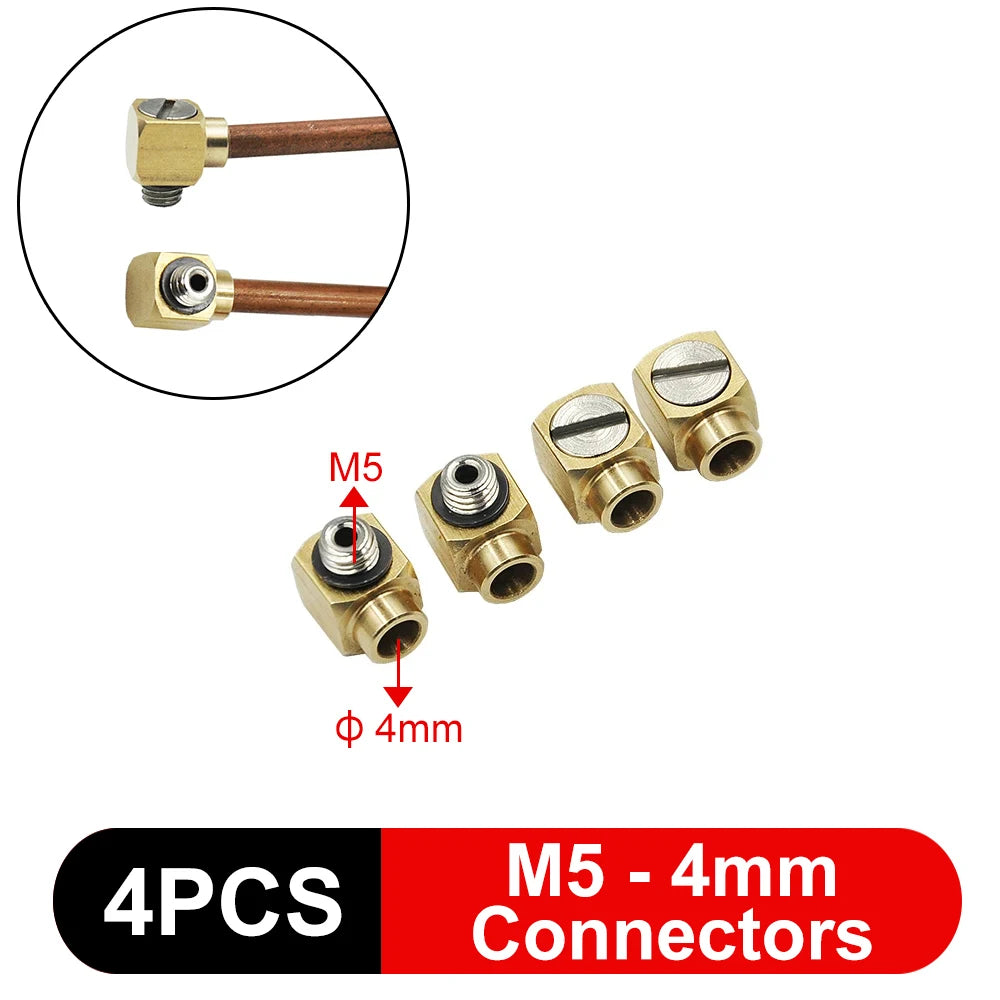 3mm/4mm Hose Hydraulic Copper Tube Welding M3/M5 Connector Bender Tool for RC Excavator Hydraulic Model Parts