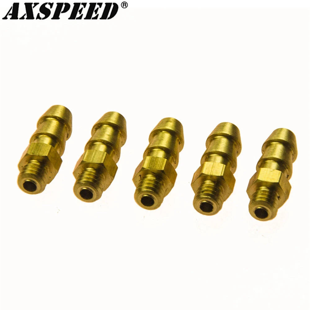 AXSPEED 5Pcs M4 M5 M6 Threaded Brass Water Nipples Cooling F