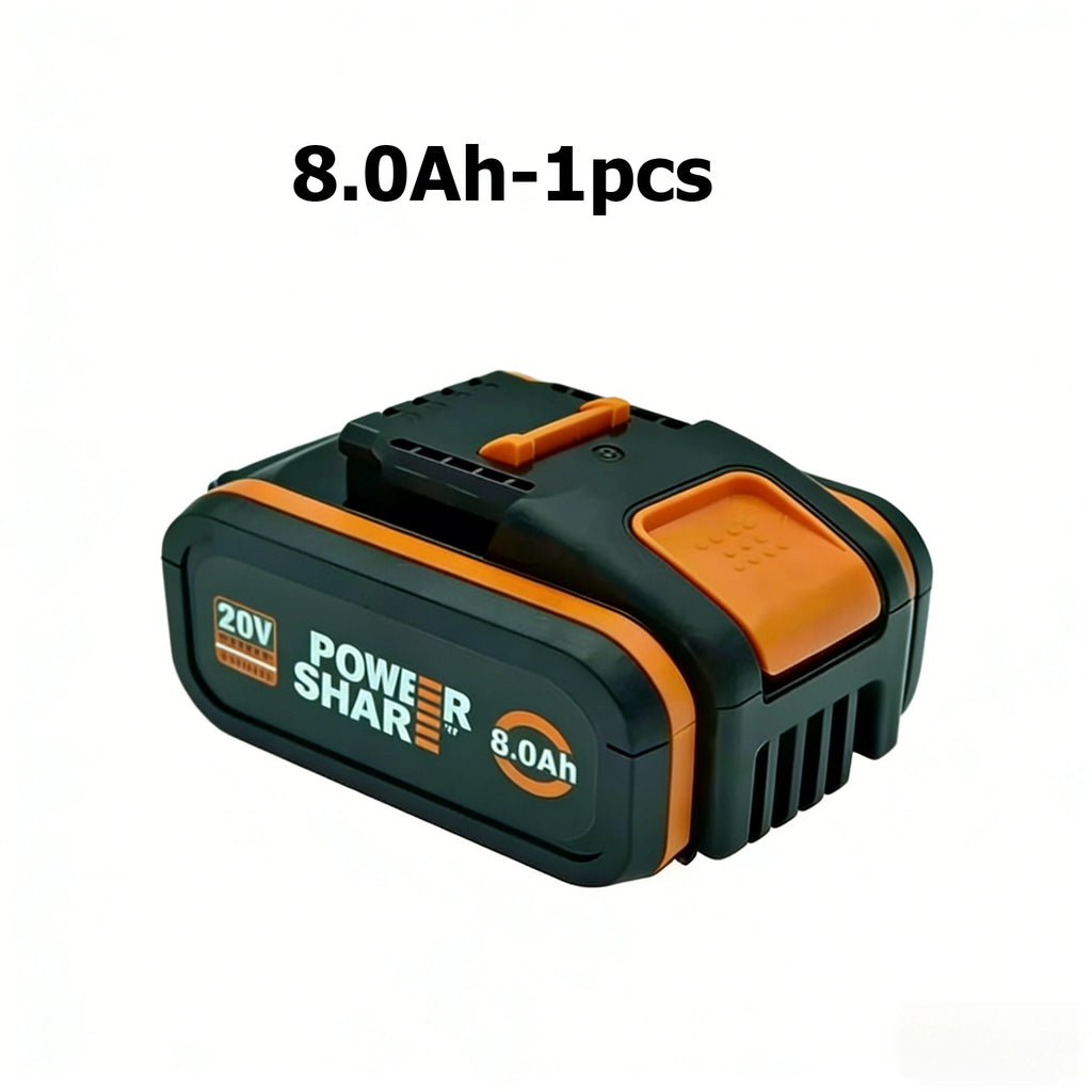Worx 20V High-Capacity Battery 4.0/6.0/8.0Ah multi-tool shared power shock-resistant for long life