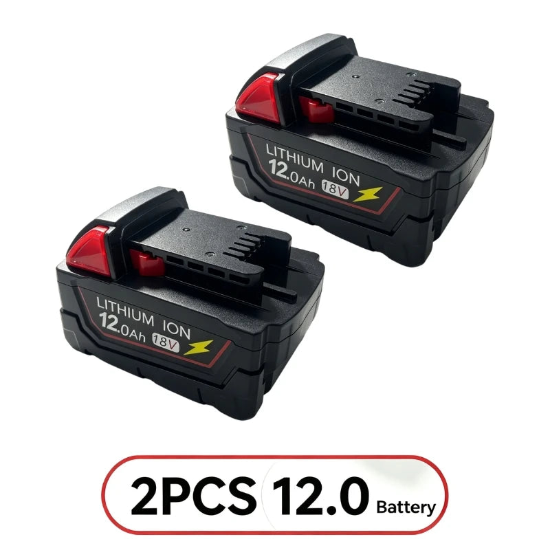 2026 new style For Milwaukee M18 Power Tool Battery Charger BR XC 18V 6.0Ah M18B5 48-11-1860 Built-in 18650 Battery12.0Ah
