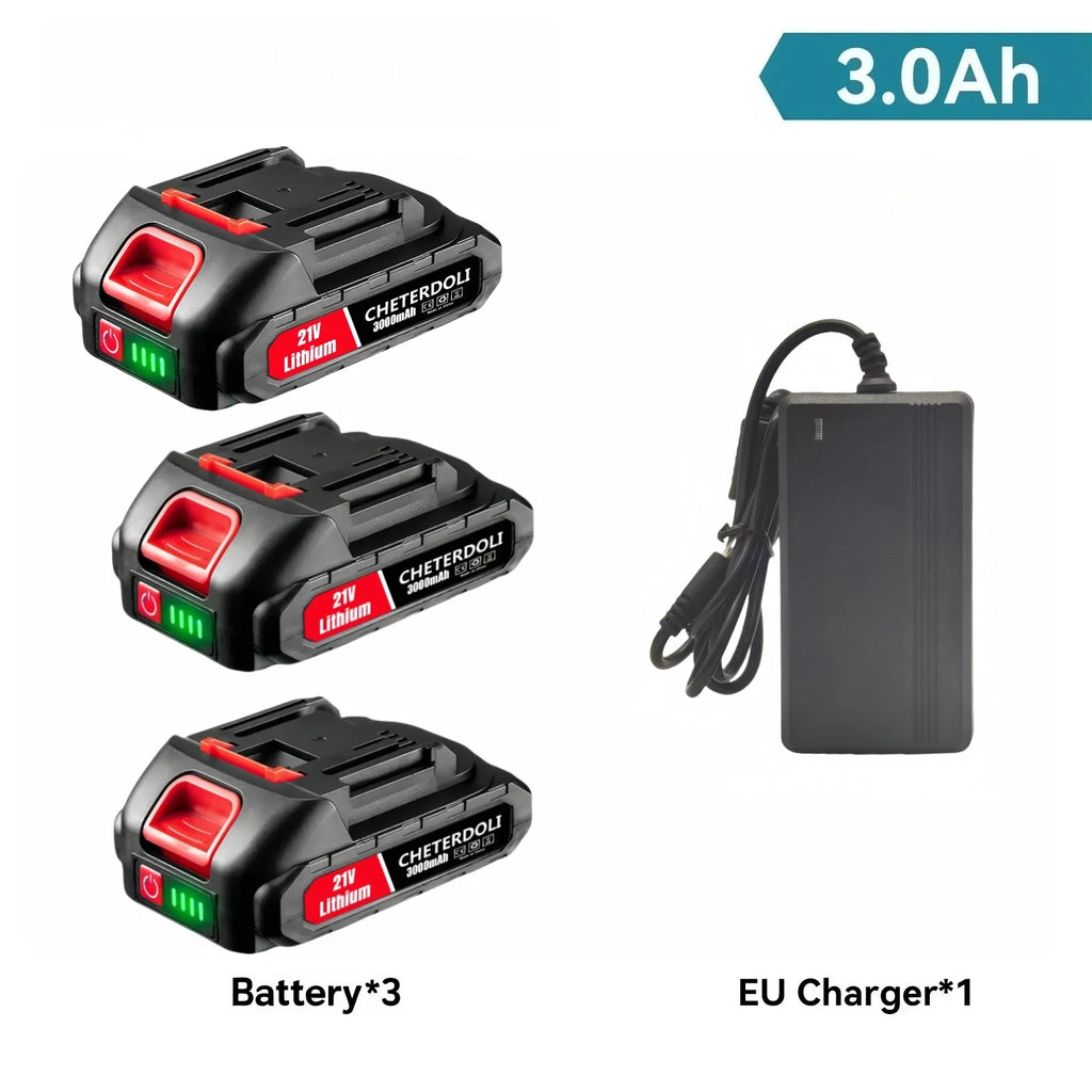 21V Rechargeable Lithium Battery High Capacity Cordless Electric Power Tool Battery for Makita 18V Tool Replacement Battery