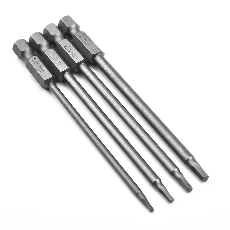4Pcs Magnetic Hex Head Drill Bits Set Hex Key Screwdriver So