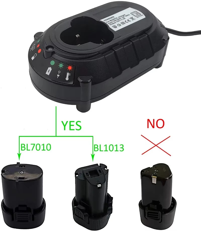 Charger for Makita BL1013 BL1014 10.8V-12V Li-ion Batteries 