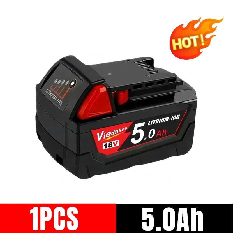 100% New for Milwaukee 18v Battery 9.0Ah High Output 18V Lithium-ion Rechargeable for M18 Cordless Power Tools 6.0/5.0Ah Battery