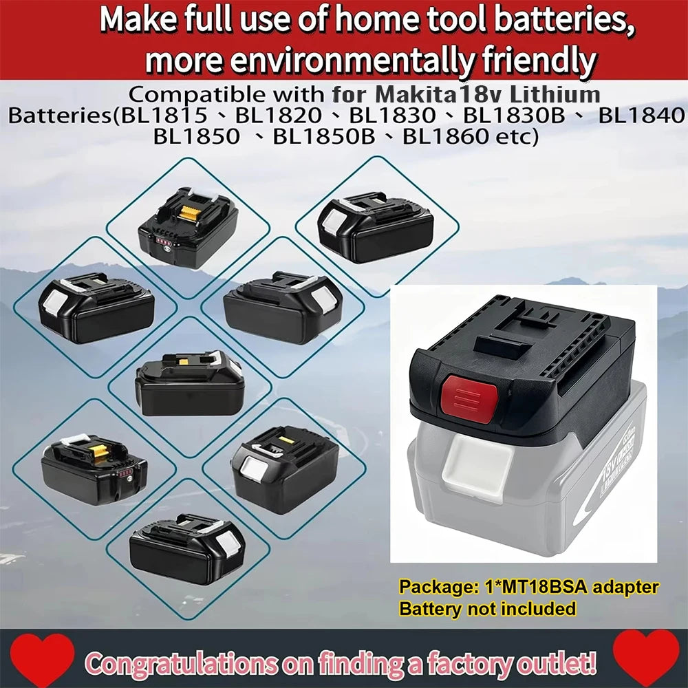 NEW Battery Adapter Converter for Makita 18V Lithium Battery