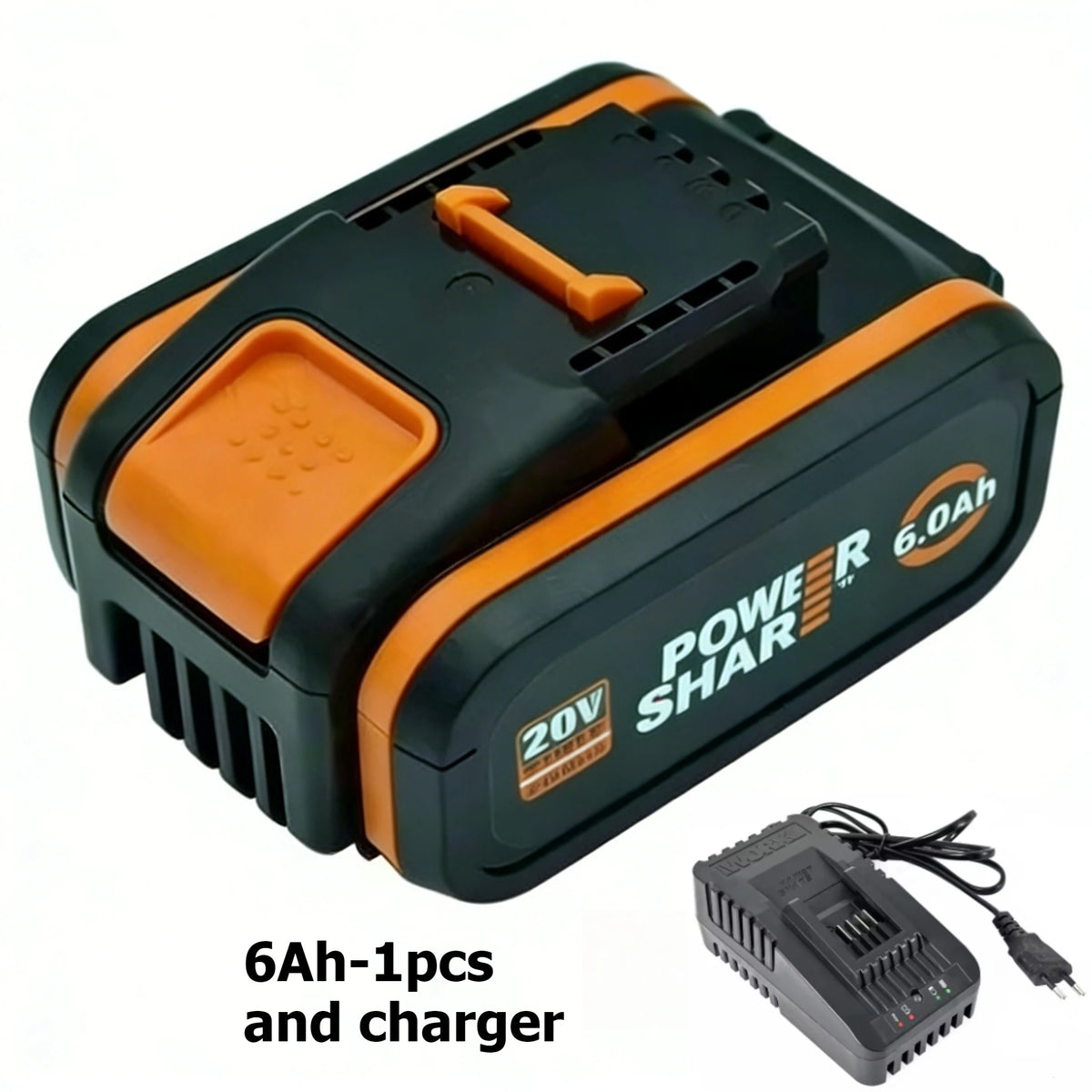 Worx 20V High-Capacity Battery 4.0/6.0/8.0Ah multi-tool shared power shock-resistant for long life