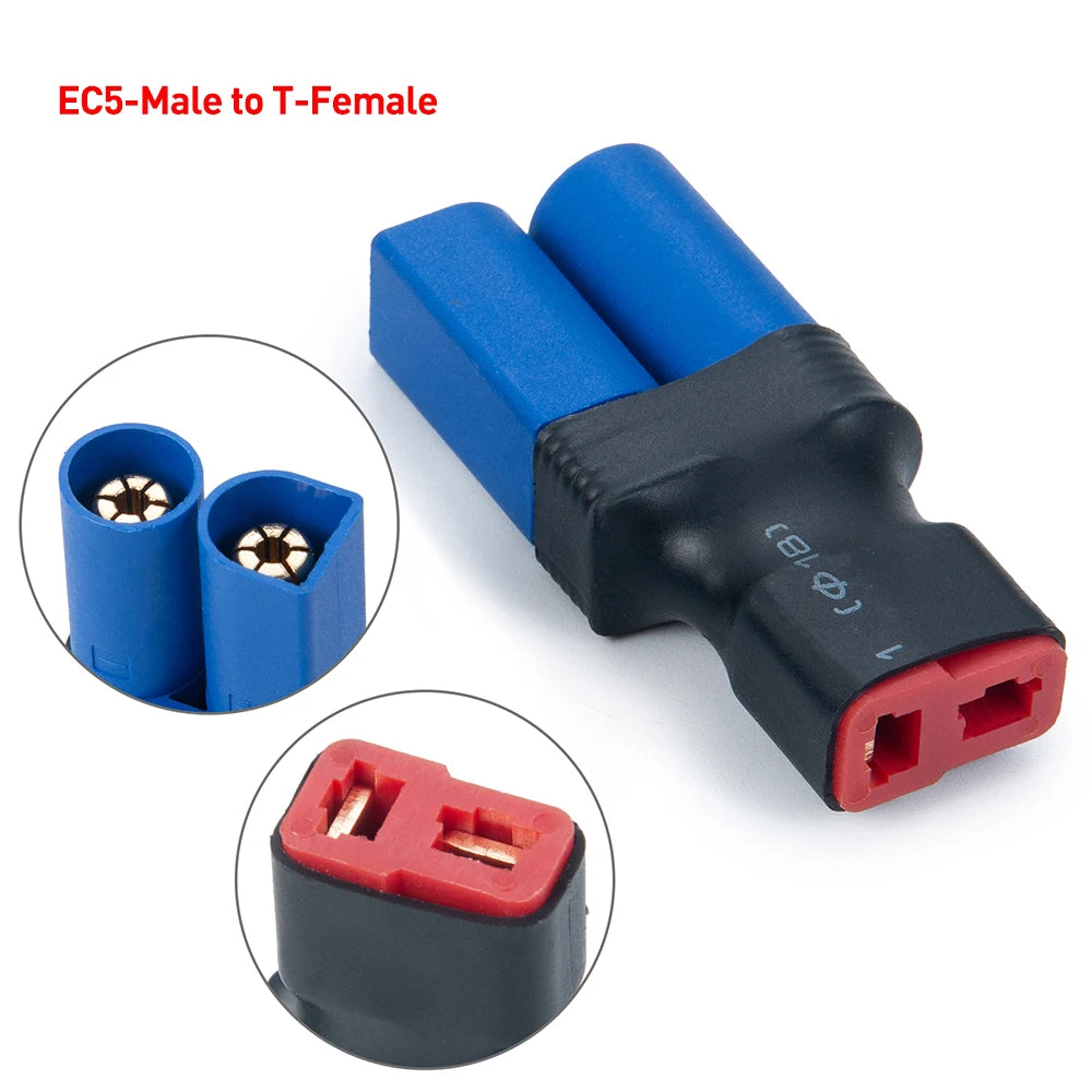 AXSPEED Adapter T TRX EC3 EC5 to XT60 T Deans Female Male Connectors Banana Plug RC Lipo Battery Control Parts