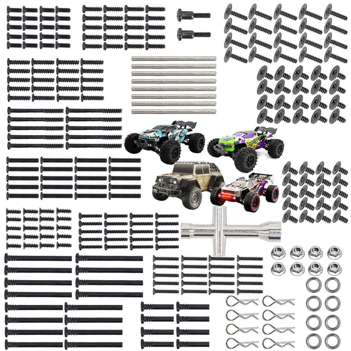 SCY 269-Piece RC Car Tool Kit With Screws Pins Bearings Nuts