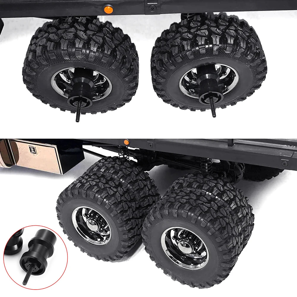 AXSPEED 4Pcs Aluminum Hex Adapter Single Wheel to Double Whe