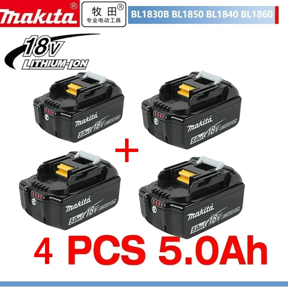Makita 18V 6/5Ah Original Rechargeable Battery Fits BL1840 BL1850 BL1860B High-Capacity Power Tool Battery Reliable Performance