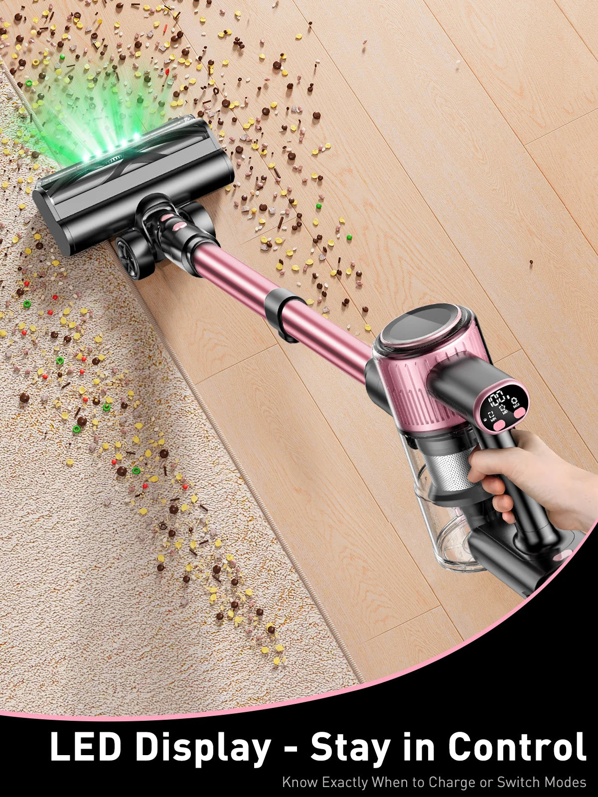 Cordless Vacuum Cleaner 55Kpa/500W/45min 10 in 1 Powerful St