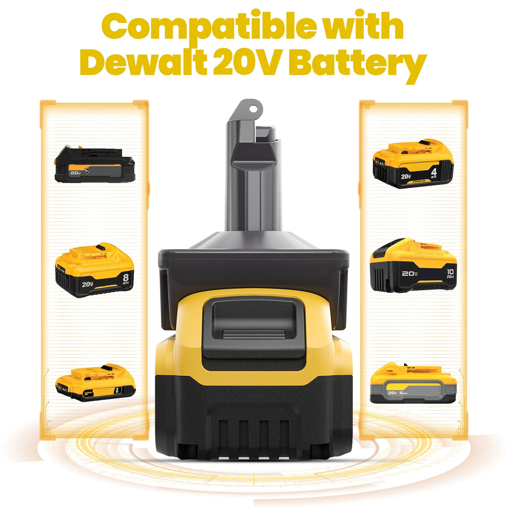 Turpow For Dewalt DCB200 Battery to Dyson V6/V7/V8 Battery A