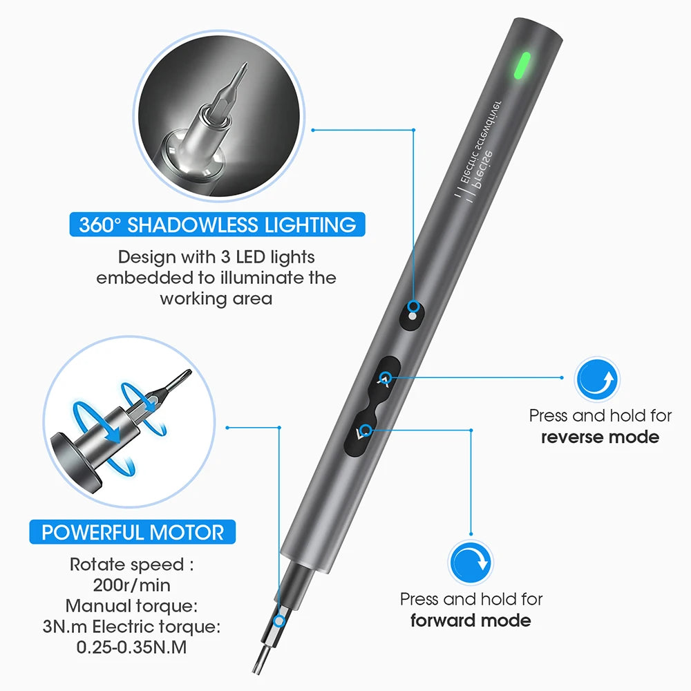 62/6 in 1 Electric Screwdriver Set Precision Handle Portable