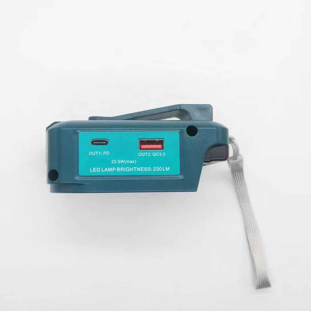 Tool Battery LED Light 230lm Adapter for Makita 14V 18V Batt