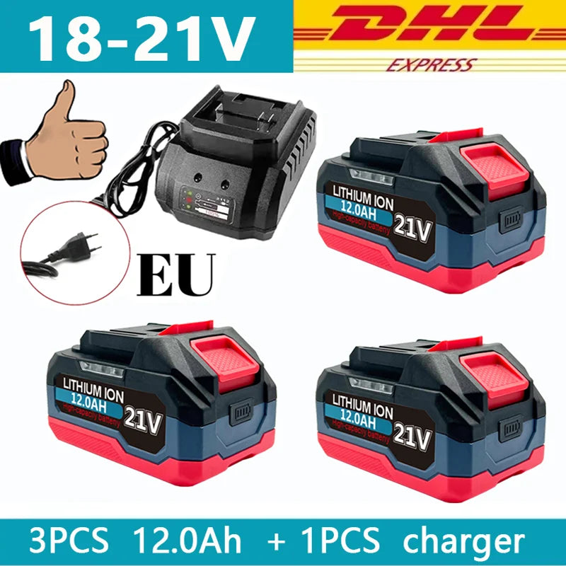 Original Rechargeable Battery 6.0AH 12.0AH Power Tool Lithium battery Led indicator batteries Pack For Makita 18v Battery Pins