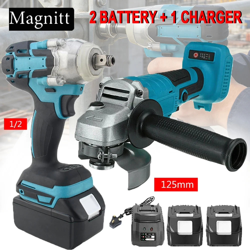 125mm Brushless Electric Angle Grinder Combo Kit Impact Wren