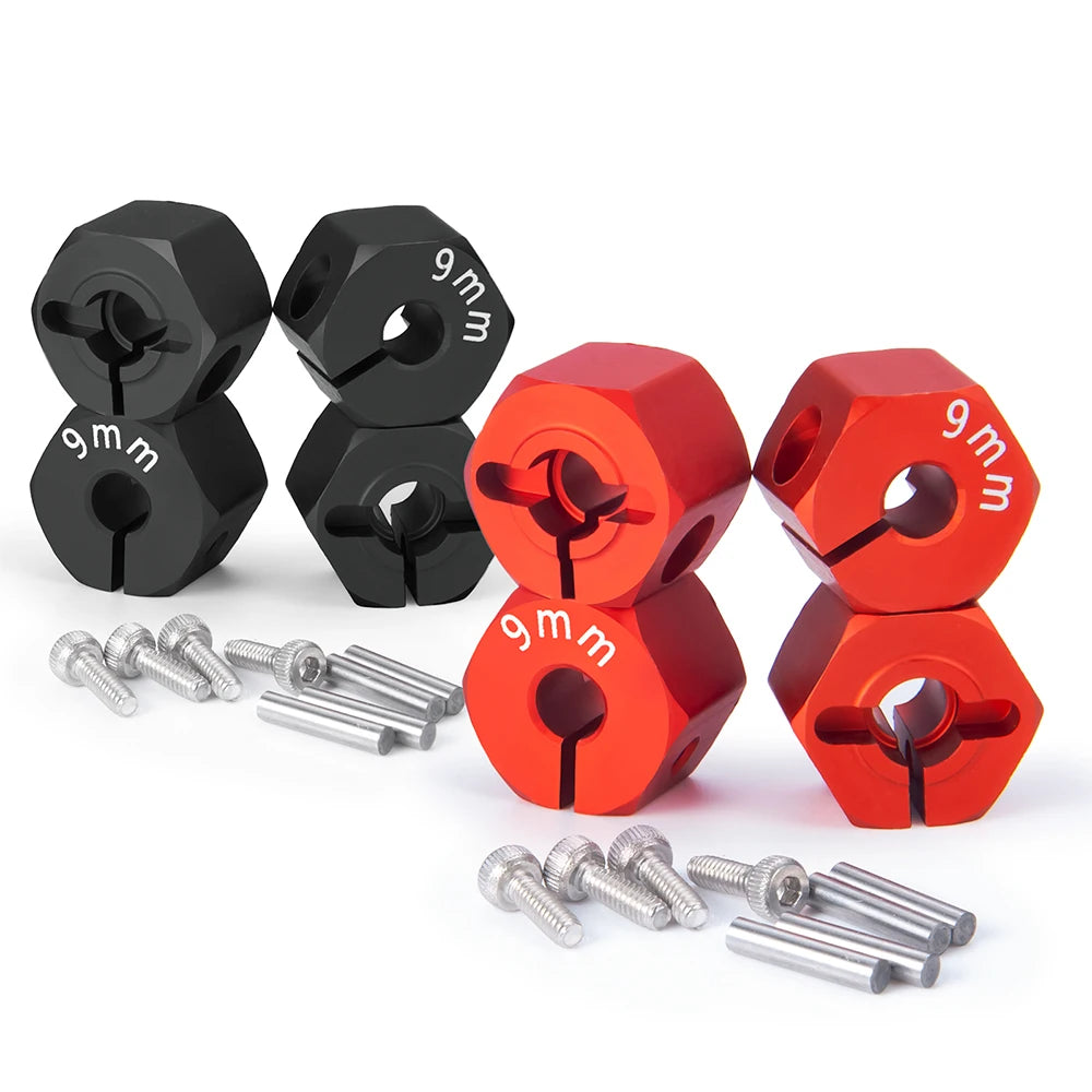 YEAHRUN 4PCS 12MM Hex Wheel Adapter with Pins Screws 8/9/10/