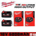 100% New Milwaukee M18 6.0Ah High Output Battery 18V Lithium