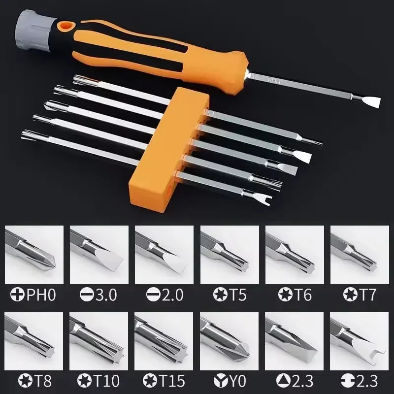 12 In 1 Screwdriver Set Magnetic Bit Cross Flat Shaped Screw