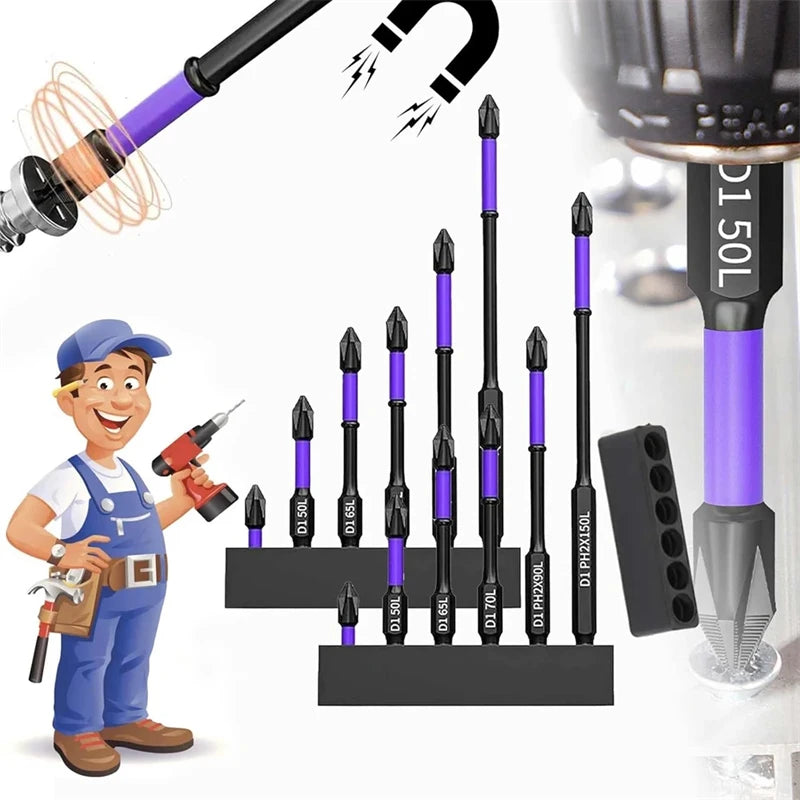 Non-slip Magnetic Cross Screwdriver Bits Ph2 Batch Head Phil