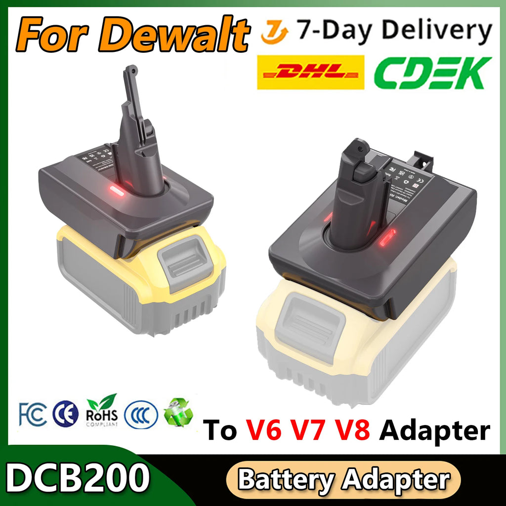 Turpow For Dewalt DCB200 Battery to Dyson V6/V7/V8 Battery A