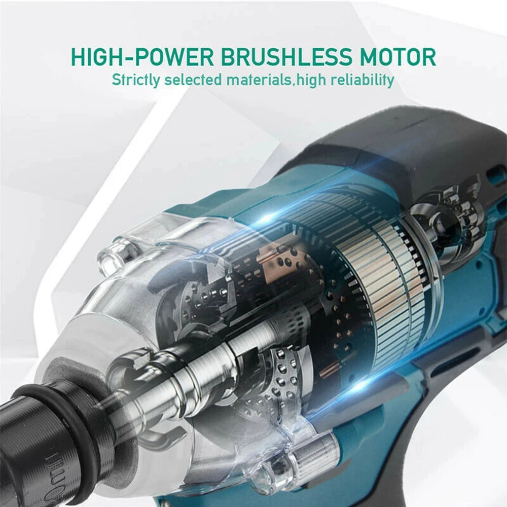 1/2 inch 520NM Brushless Cordless Electric Impact Wrench Pow