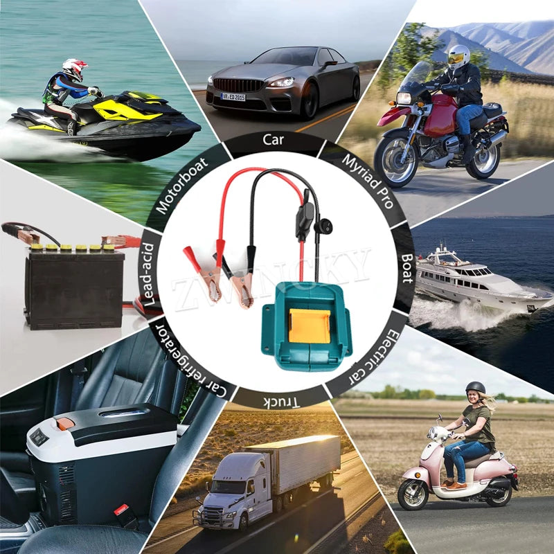 Car Jump Starter for Makita 18V Lithium Battery Adapter Emer
