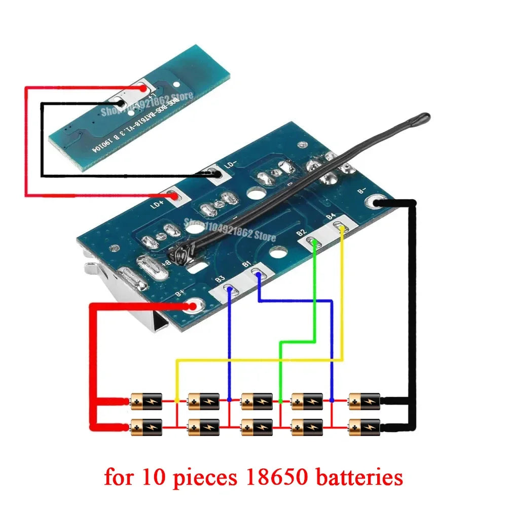 Power Tool BAT618 Lithium Battery Plastic Case BOX Charging 