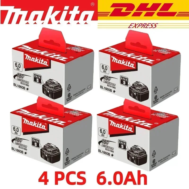 Makita 18V Battery for Makita 18V 6Ah Power Tools The 18V Makita BL1860B Rechargeable Battery Can Replace BL1850B LXT400